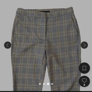 ZARA Plaid trousers ankle lenght for women size small